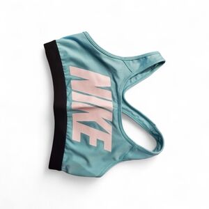 Nike Teal & Light Pink Racerback Sports Bra with Black Band